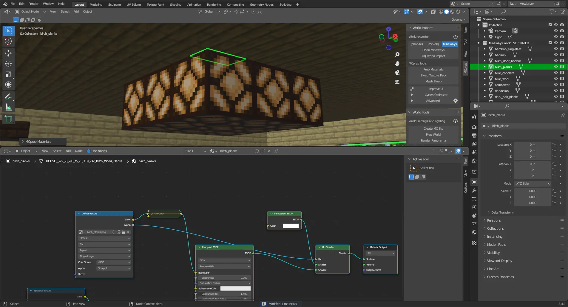 MCprep 3.4.2 Progress