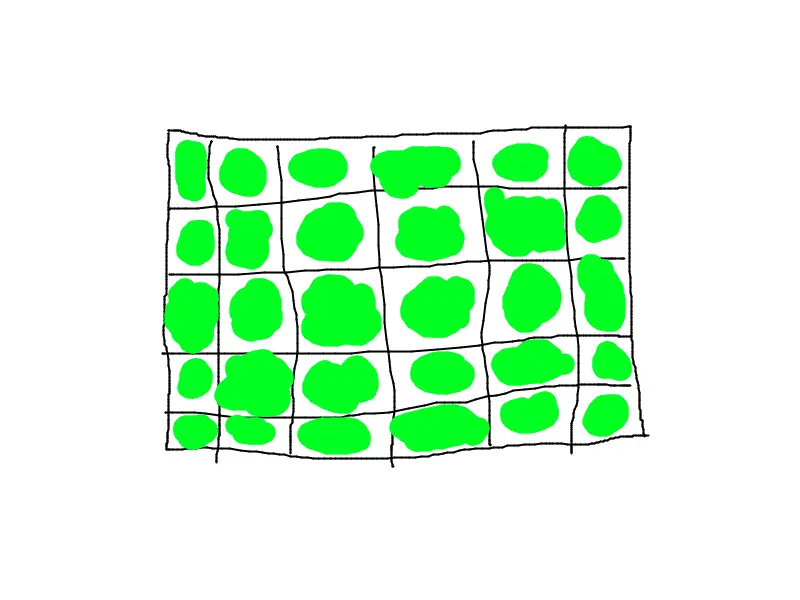 Pixels with uniform values